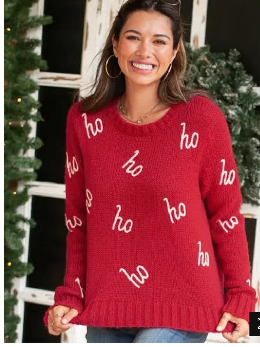 Wooden Ships Red 'Ho' Crewneck Sweater M/L
